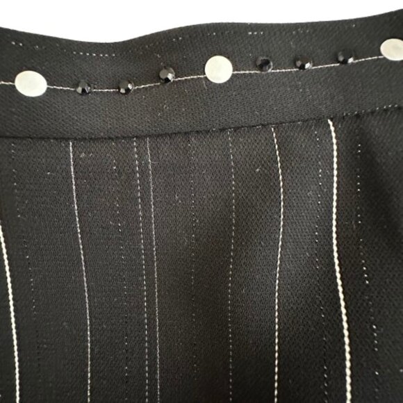 Alberto Makali Women' 6 Black & White Fully Lined Straight/Pencil  Midi Skirt - Picture 6 of 11